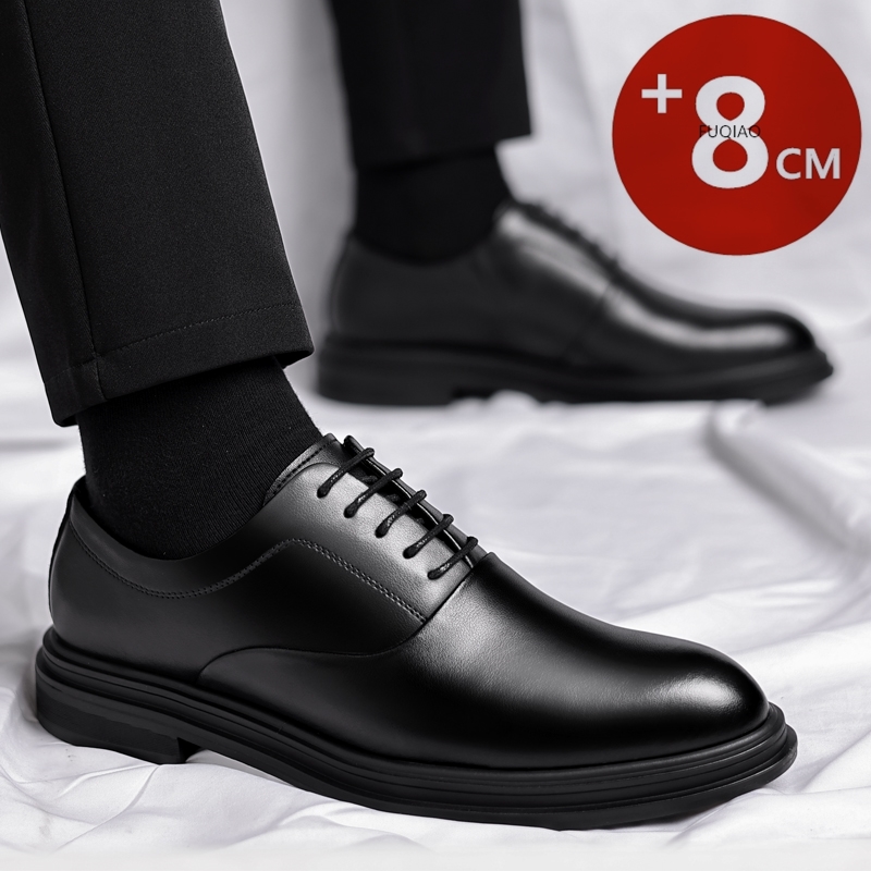 Men'S Formal Wear Slippers - รองเท้าหนังผู้ชายเพิ่มความสูง 6 ซม. 8 ซม. สำหรับงานทางการ