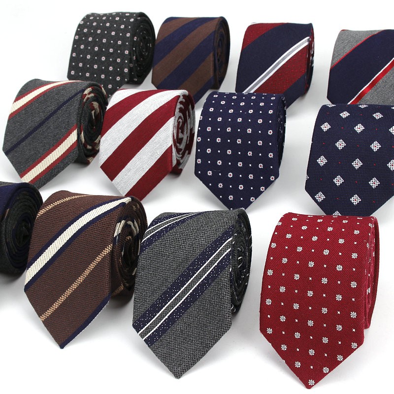 Men'S Formal Wear Bow Ties - ผู้ชายTieแคบผ้าฝ้ายลายเนคไทชาย8ซม.อย่างเป็นทางการสบายๆทำงานตรวจสอบของขวัญของพ่อคอผูก