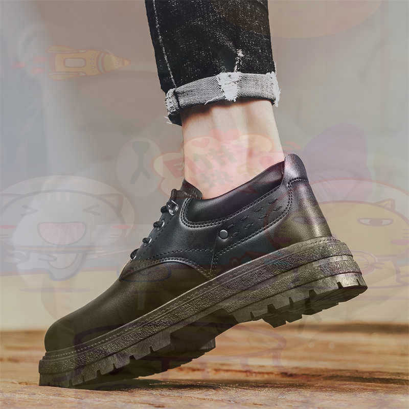 Men'S Semi Formal Office Wear - Dark Natural หนังแฟชั่น Trainers เทนนิสรองเท้าผ้าใบผู้ชายรองเท้าแฟชั่นรองเท้าผ้าใบคุณภาพกีฬาราคาต่ําสุขภาพ