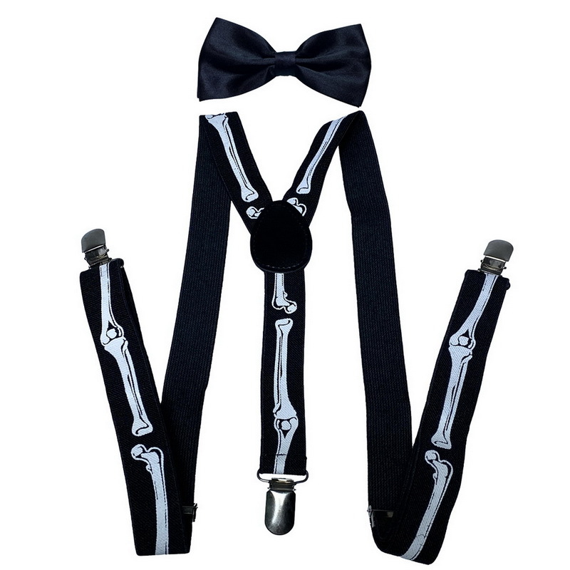Men'S Formal Attire - ชุดสายเอี๊ยมยางยืดปรับได้สำหรับผู้ชายและผู้หญิง พร้อมชุดเนคไทโบว์ สำหรับชุดทำงาน ชุดแต่งงาน ชุดทางการ อุปกรณ์เสริมสายเอี๊ยมยางยืด