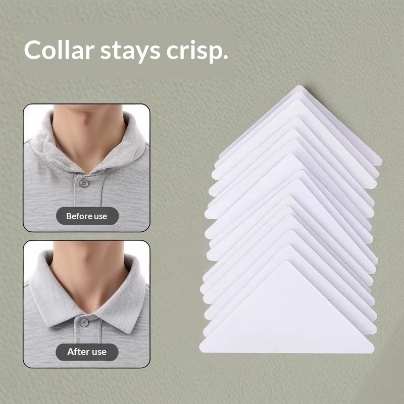Men'S Formal Wear Accessories - สติ๊กเกอร์ติดปกเสื้อสำหรับผู้ชายและผู้หญิง ช่วยพยุงปกเสื้อ ป้องกันปกเสื้อหักงอ รูปทรงสามเหลี่ยม สำหรับเสื้อเชิ้ตแบบเป็นทางการ