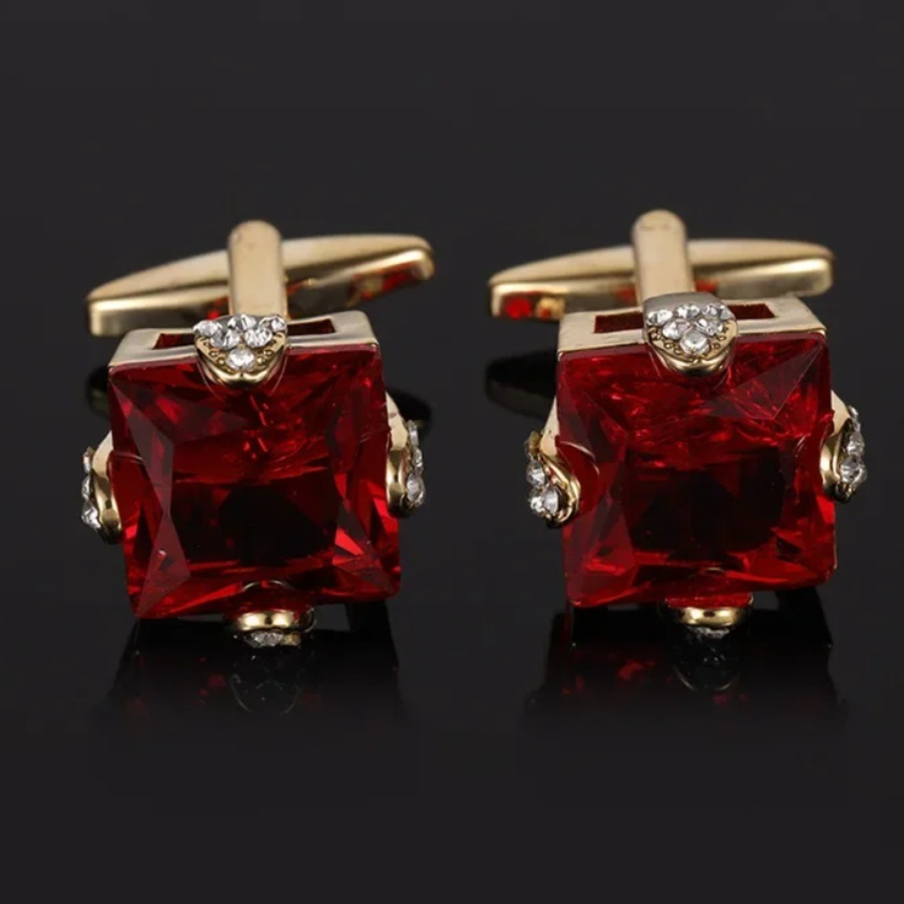 Men'S Formal Wear Jewelry - กระดุมข้อมือหรูหราประดับเพชรเทียมสำหรับผู้ชาย เครื่องประดับงานแต่งงาน เครื่องประดับสำหรับชุดทำงานสุภาพบุรุษ กระดุมเสื้อเชิ้ตสไตล์ฝรั่งเศส ของขวัญสำหรับผู้ชาย