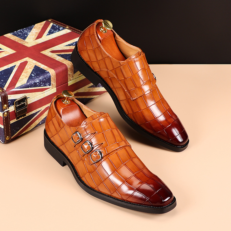 Men'S Formal Wear For A Wedding - ลื่นบนรองเท้าชุดเดรสผู้ชาย Oxfords แฟชั่นธุรกิจสำนักงานรองเท้าบุรุษคลาสสิกหนังชายชุดรองเท้าอิตาเลี่ยนรองเท้าแต่งงาน