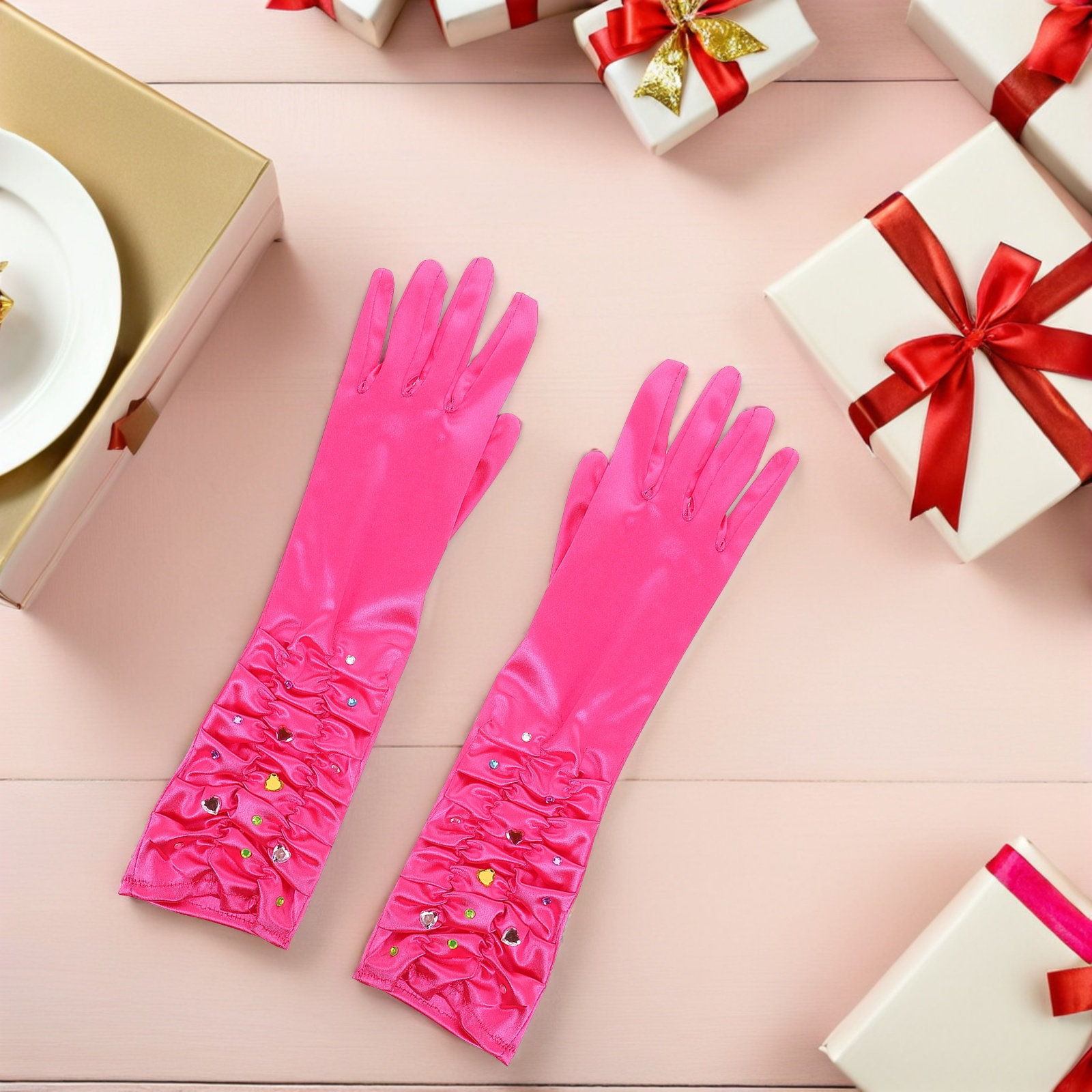 ชุดถุงมือเจ้าหญิงสำหรับเด็กผู้ - Formal Glove Leather บทวิจารณ์และราคา