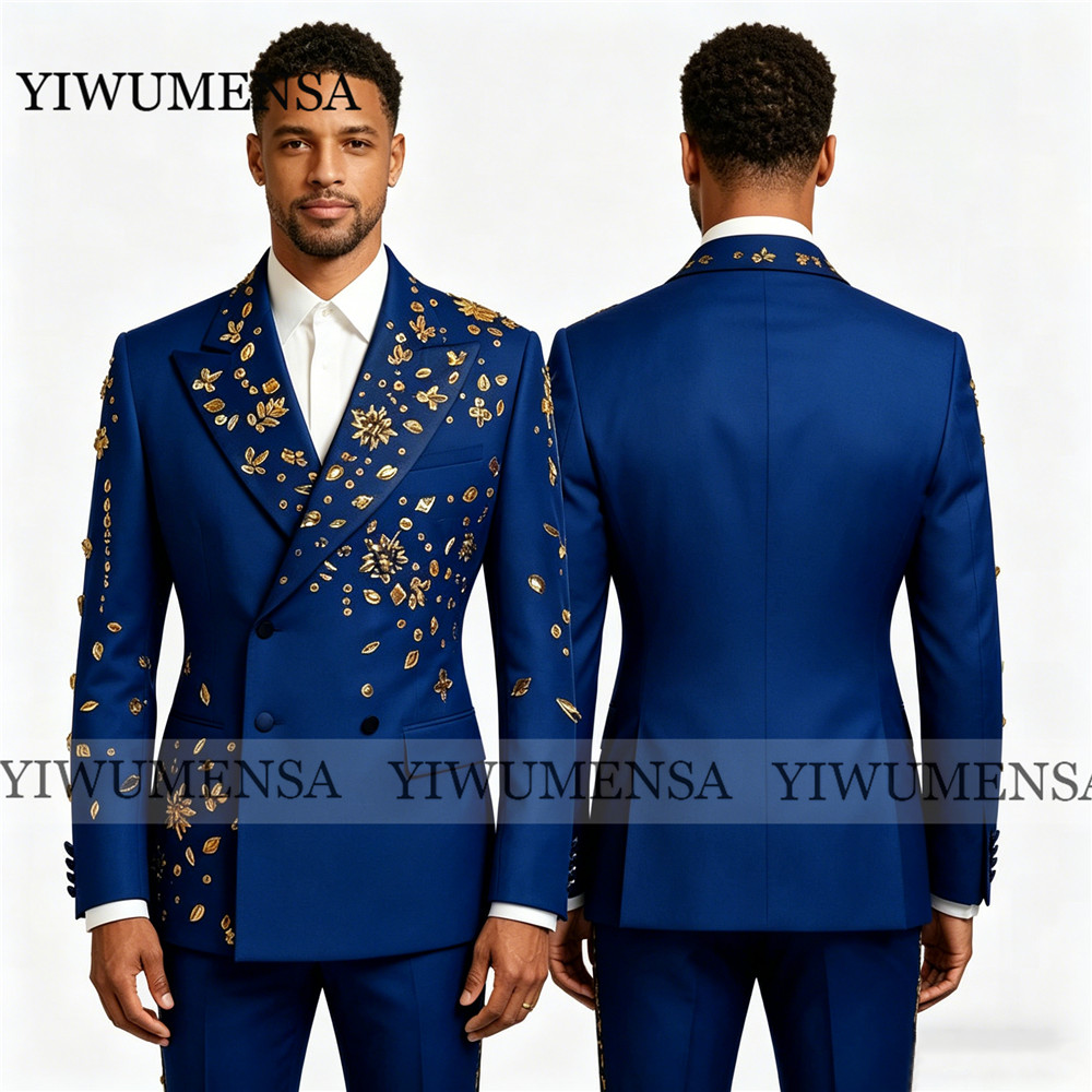 ชุดสูทสีน้ำเงินรอยัลสุดหรูสำหร - Men'S Formal Wear Jewelry บทวิจารณ์และราคา
