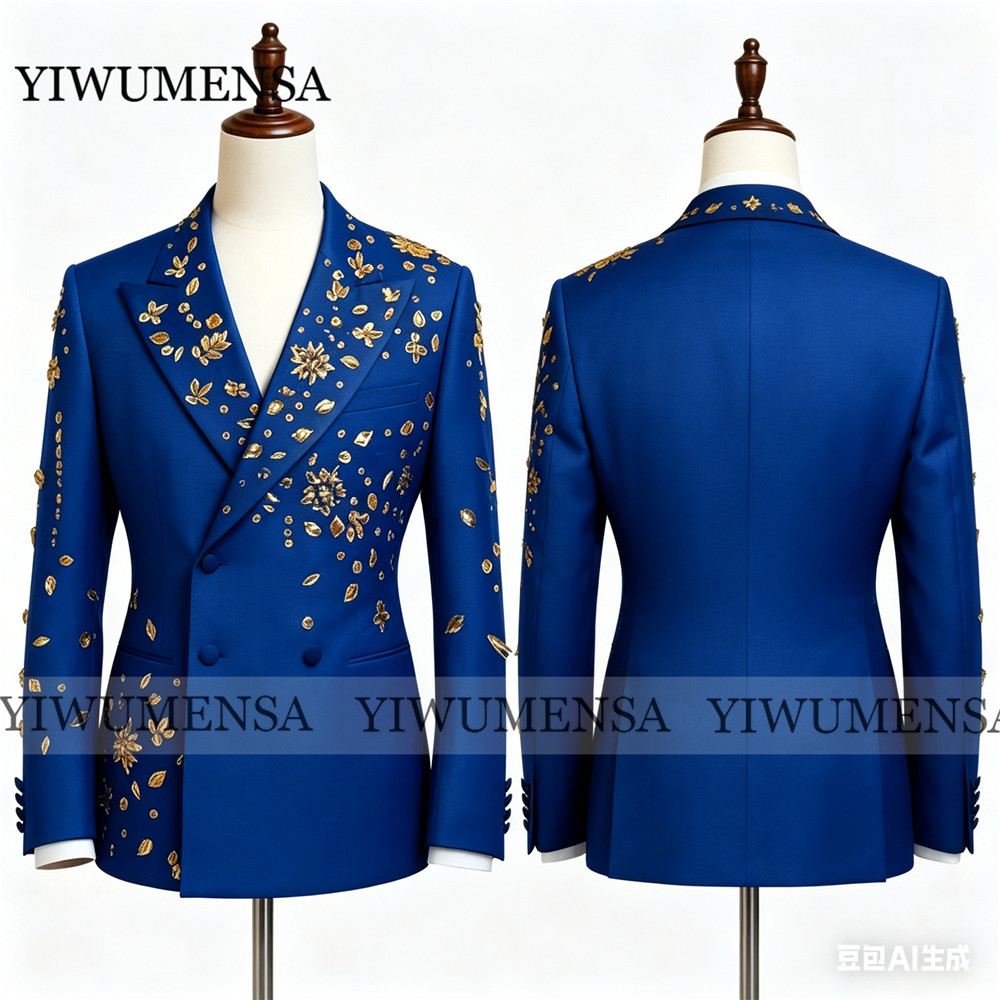 ชุดสูทสีน้ำเงินรอยัลสุดหรูสำหร - Men'S Formal Wear Jewelry บทวิจารณ์และราคา