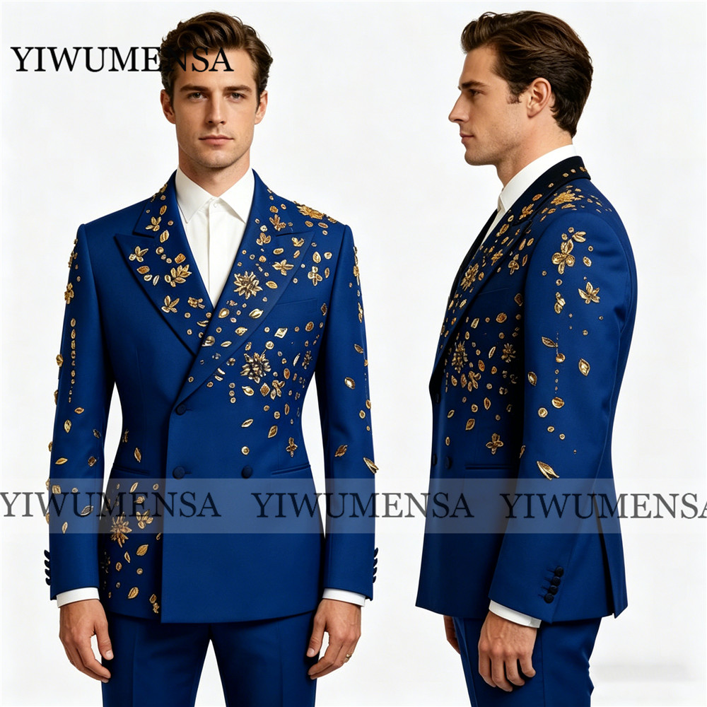 ชุดสูทสีน้ำเงินรอยัลสุดหรูสำหร - Men'S Formal Wear Jewelry บทวิจารณ์และราคา