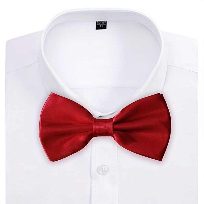 โบว์ไทสำเร็จรูปสีแดงเบอร์กันดี - Men'S Formal Wear Bow Ties บทวิจารณ์และราคา