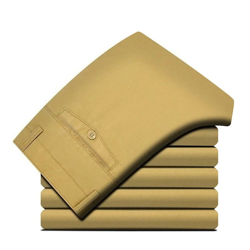 กางเกงลำลองผู้ชายผ้าฝ้าย 100%  - Khaki Formal Wear Men บทวิจารณ์และราคา