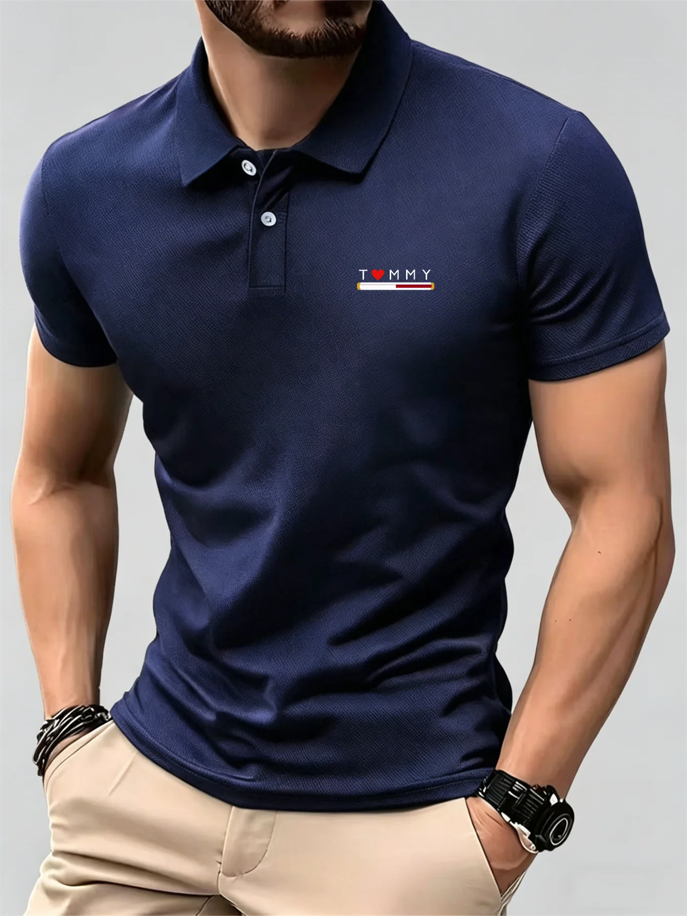 ใหม่เสื้อโปโลแขนสั้นระบายอากาศ - Men'S Formal Wear Accessories บทวิจารณ์และราคา