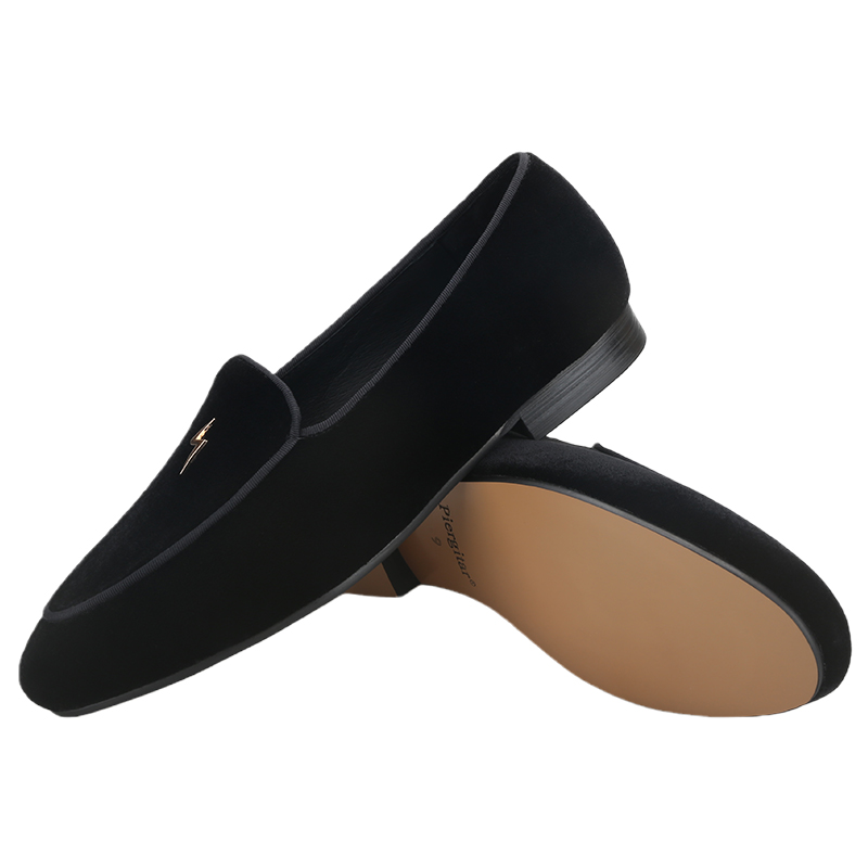 รองเท้าโลฟเฟอร์ผู้ชายสีดำกำมะห - Men'S Formal Wear Slippers บทวิจารณ์และราคา