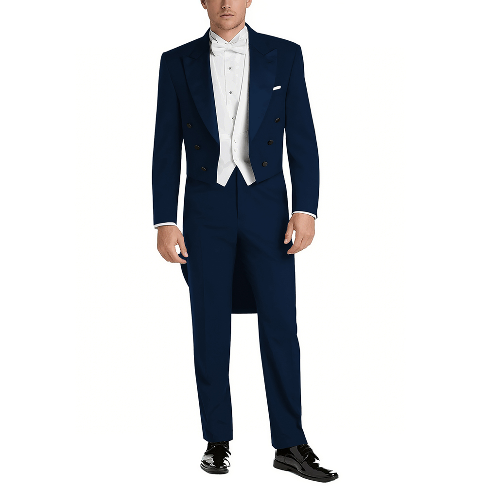 ชุดสูทผู้ชายผ้าซาติน ปกแหลม 3  - Elegant Formal Men'S Wear บทวิจารณ์และราคา