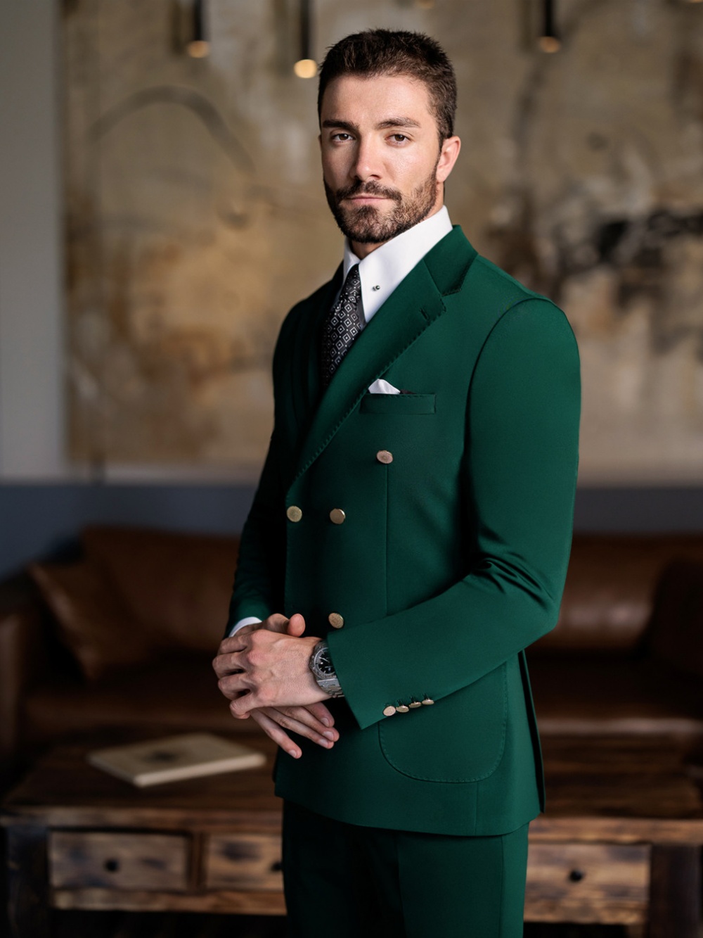 ชุดสูทผู้ชายสีเขียวทรงเข้ารูป  - Elegant Formal Men'S Wear บทวิจารณ์และราคา