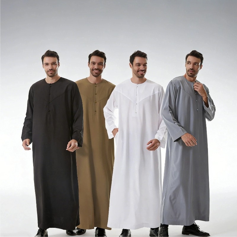 เสื้อคลุมโทบแบบหลวมสบายๆ สำหรั - Arabic Formal Wear Men บทวิจารณ์และราคา