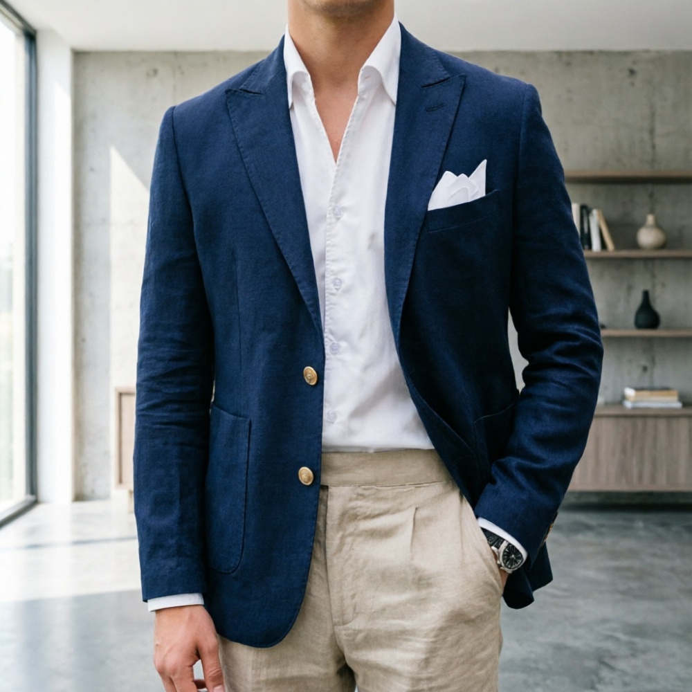 ชุดสูทผู้ชายสีเขียวเซจผ้าลินิน - Men'S Semi Formal Office Wear บทวิจารณ์และราคา