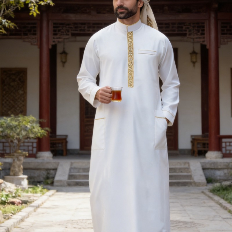ชุดโทบแบบอาหรับสำหรับผู้ชาย ปั - Arabic Formal Wear Men บทวิจารณ์และราคา