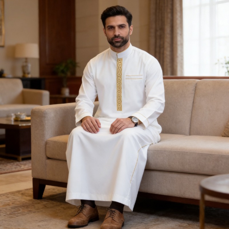 ชุดโทบแบบอาหรับสำหรับผู้ชาย ปั - Arabic Formal Wear Men บทวิจารณ์และราคา