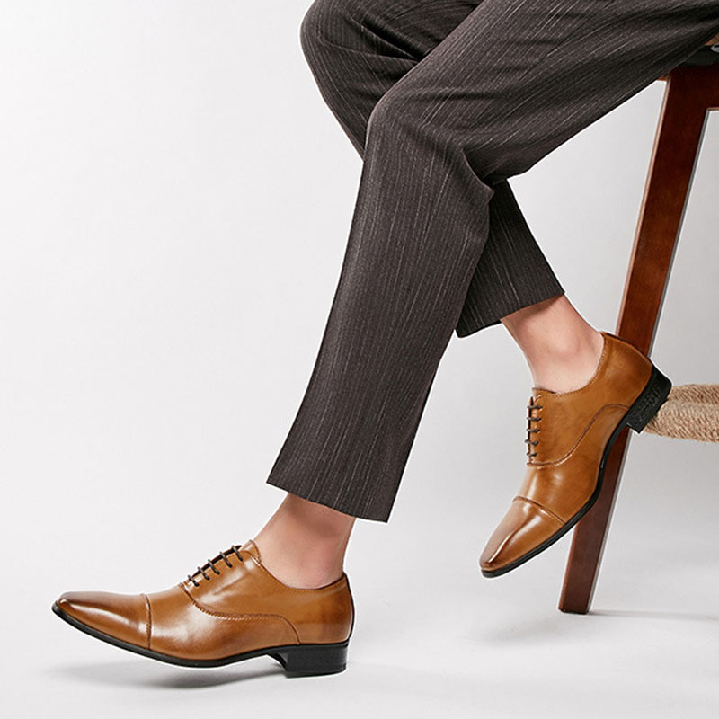 รองเท้าเดรสหนังผู้ชายแฟชั่นใหม - Men'S Formal Wear Accessories บทวิจารณ์และราคา