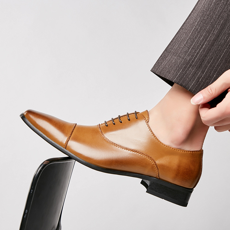 รองเท้าเดรสหนังผู้ชายแฟชั่นใหม - Men'S Formal Wear Accessories บทวิจารณ์และราคา