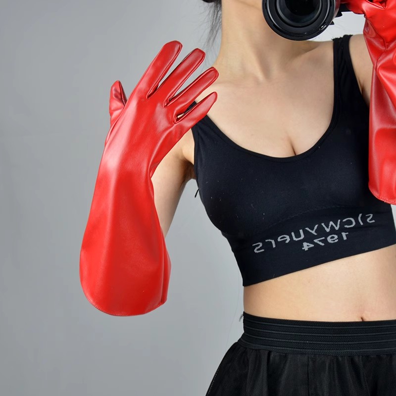 ถุงมือยาวแฟชั่นผู้หญิง หนัง PU - Formal Glove Leather บทวิจารณ์และราคา
