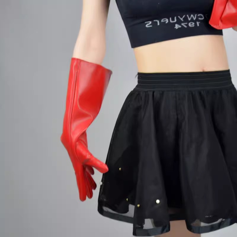ถุงมือยาวแฟชั่นผู้หญิง หนัง PU - Formal Glove Leather บทวิจารณ์และราคา