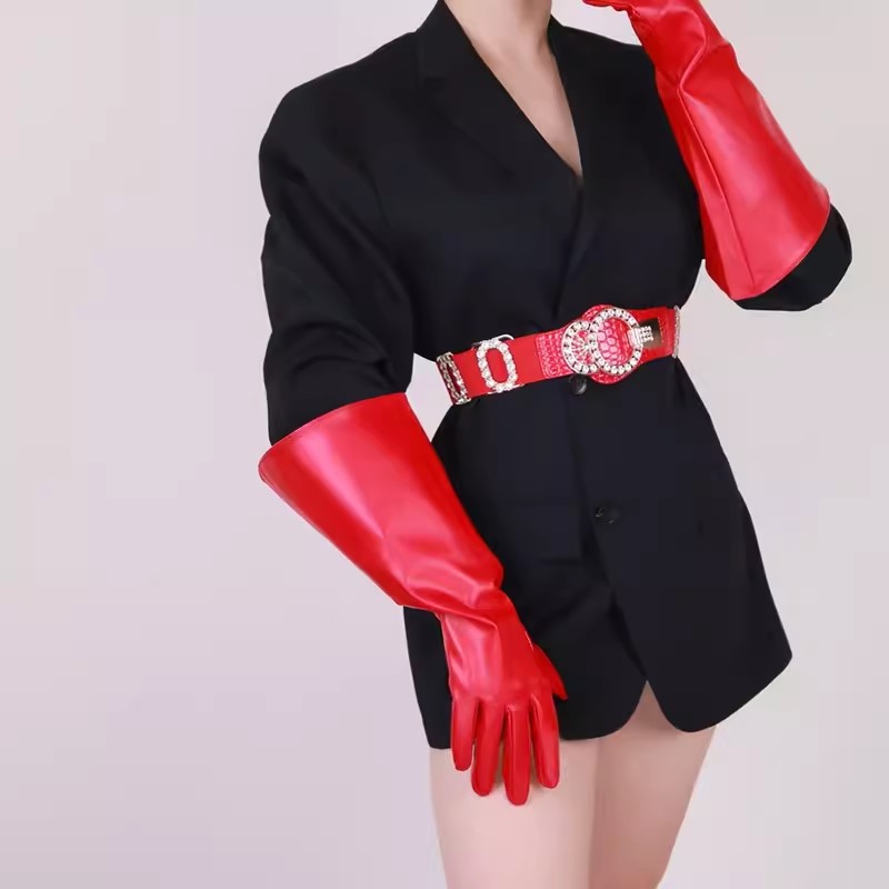 ถุงมือยาวแฟชั่นผู้หญิง หนัง PU - Formal Glove Leather บทวิจารณ์และราคา