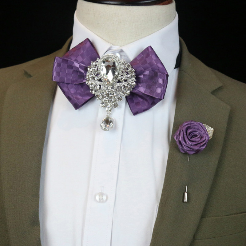 เข็มกลัดเนคไทโบว์ประดับพลอยเที - Men'S Formal Wear Bow Ties บทวิจารณ์และราคา