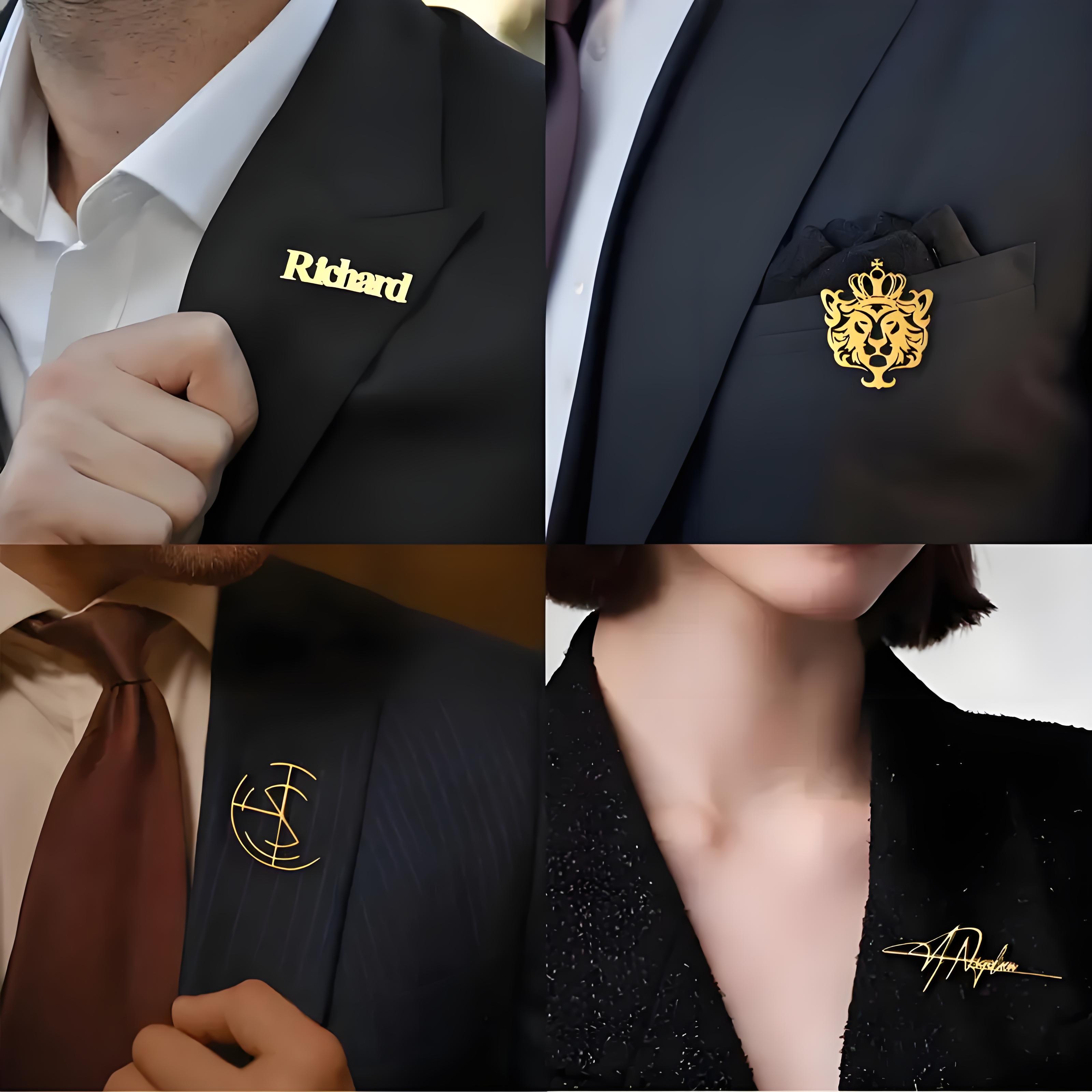 ชุดเข็มกลัดโลโก้สั่งทำระดับไฮเ - Men'S Formal Wear Jewelry บทวิจารณ์และราคา