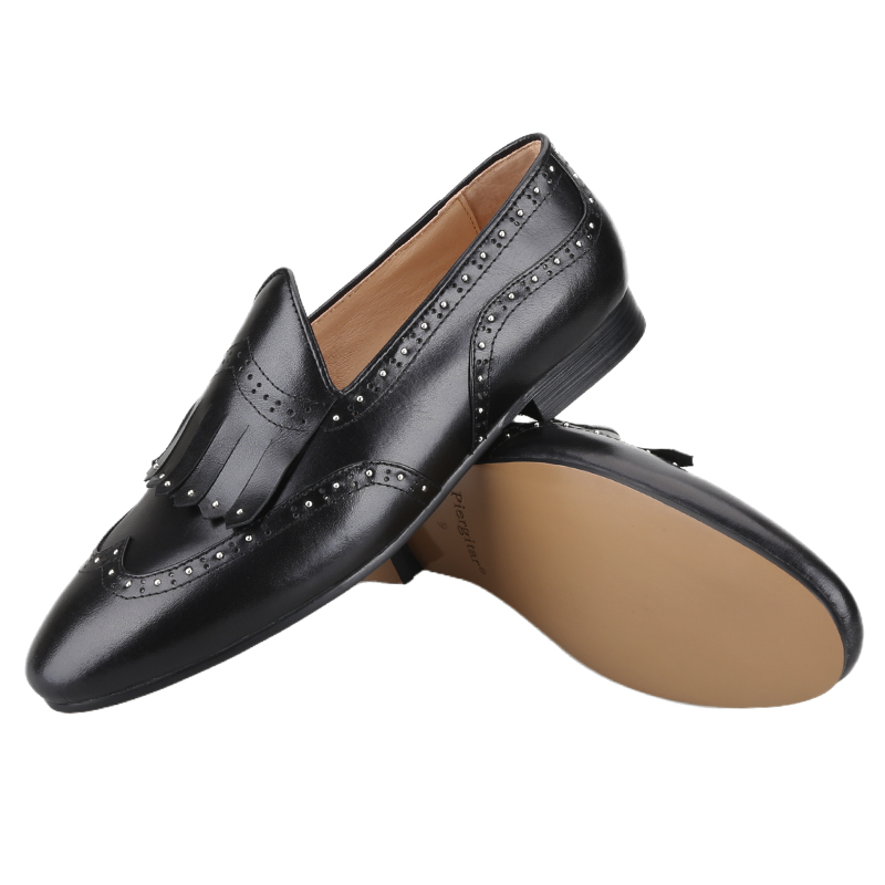 Piergitar รองเท้าส้นเตี้ยหนังว - Men'S Formal Wear Slippers บทวิจารณ์และราคา