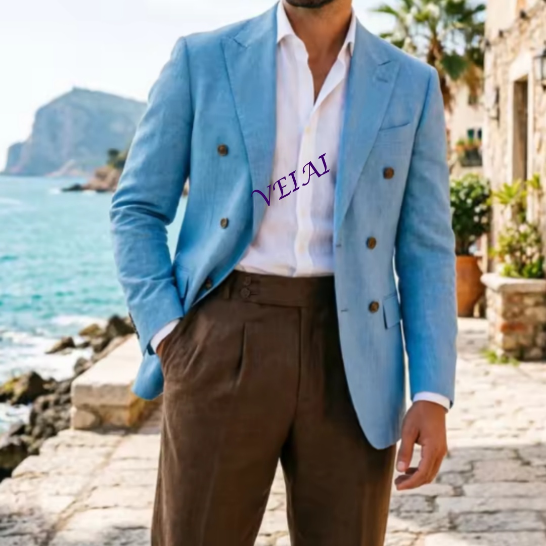 ชุดสูทผู้ชายผ้าลินินสีเบจแบบสอ - Men'S Holiday Formal Wear บทวิจารณ์และราคา